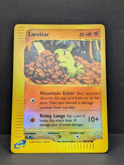 Larvitar 089/147 Aquapolis Reverse Holo Ultra Rare Pokemon TCG Nintendo LP - Image 3