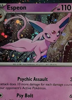Fart Swirl 🌀 Espeon 033/131 Cosmos Holo Bleed Error Rare Pokemon TCG 🌀 - Image 1