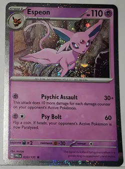 Fart Swirl 🌀 Espeon 033/131 Cosmos Holo Bleed Error Rare Pokemon TCG 🌀 - Image 3