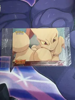 1999 Pokemon Mewtwo Strikes Back Movie Promo Super Psychic Pokemon SEALED - Image 1