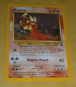VINTAGE POKEMON BLACK STAR PROMO CARD - #44 MAGMAR (WOTC) NM - Image 1