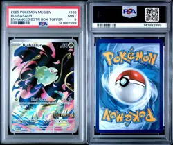 Bulbasaur 133 Stamped Promo Pokemon Mega Evolution Box Topper PSA 9 MINT! - Image 3