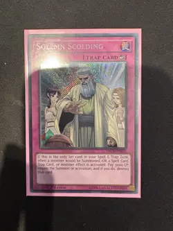 Yu-Gi-Oh! Solemn Scolding NECH-EN079 1st Edition Secret Rare - Image 1