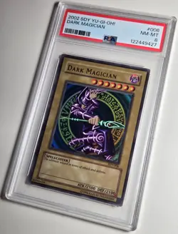 2002 YU-GI-OH! STARTER DECK YUGI Dark Magician SDY-006 Holo Bleed PSA 8 - Image 3