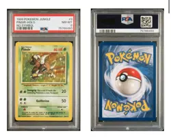 1999 Pokemon Jungle Pinsir Holo No Symbol #9 Graded PSA 8 NM MINT - Image 1