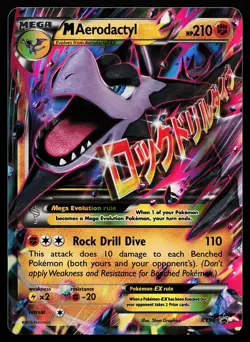 M Aerodactyl EX XY98 Holo Black Star Promo Pokemon Card - Image 1