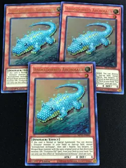 YUGIOH ANIMADORNED ARCHOSAUR MP21-EN062 1ST ULTRA X3 - Image 1