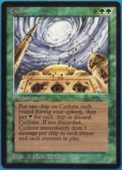 Cyclone Arabian Nights NM Green Uncommon MAGIC MTG CARD (ID# 512431) ABUGames - Image 1