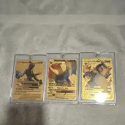 Pokemon TCG Metal Foil Cards - Mewtwo GX, Charizard GX, Charizard VMAX Lot - Image 1