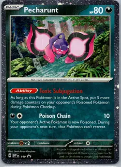 Pecharunt SV: Scarlet & Violet Promo Cards 149 Near Mint NM Cosmos Holo Rare - Image 1