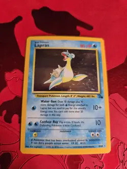 LP- Lapras Holo 10/62 Fossil Pokemon Card - Image 1