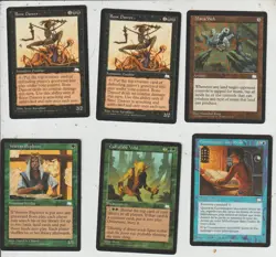 x6 cartes Aquilon 1997 MAGIC MTG EN+FR EX-NM Ancestral Knowledge, Mana Web... - Image 1