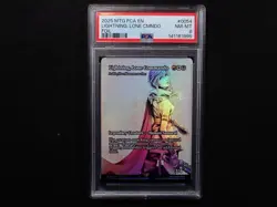 2025 MTG FINAL FANTASY: THROUGH THE AGES FOIL LIGHTNING, LONE COMMANDO PSA 8 - Image 1