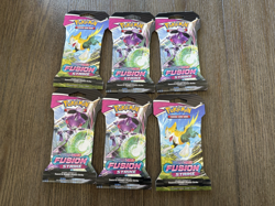 Pokemon TCG: Sword & Shield-Fusion Strike Sleeved Booster Packs - Lot Of 6 820650809163 - Image 1