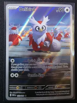 Pokemon TCG Delibird 152/132 NM/M 2025 Mega Evolution Full Art Illustration - Image 1