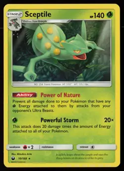 Sceptile 10/168 Rare Celestial Storm Pokemon Near Mint - Image 1