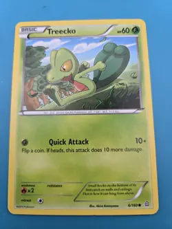 Treecko 6/160 2014 Pokemon Primal Clash Common Card Pokemon LP - Image 1