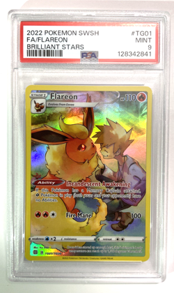 Pokemon Flareon TG01/TG30 Brilliant Stars Trainer Gallery Holo PSA 9 Mint - Image 2