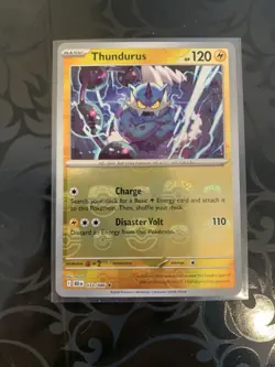 Pokemon Thundurus (Master Ball Pattern) 033/086 Sv: Black Bolt Holo NM - Image 1