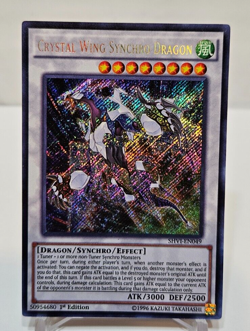 Crystal Wing Synchro Dragon SHVI-EN049 Secret Rare 1st Edition Yugioh 4047 - Image 1