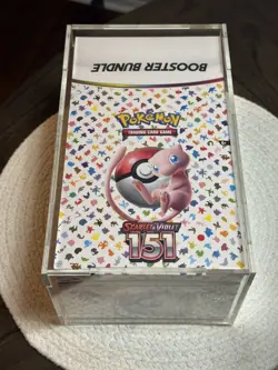Pokemon 151 SV3.5 Booster Bundle Display Factory Sealed Case W/Acrylic Case - Image 1
