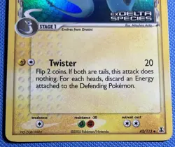 2005 Pokemon EX Delta Species Dragonair Reverse Holo #42/113 MP - Image 3
