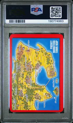 Pokemon Japanese Blastoise Town Map Bandai Carddass Vending No. 156 PSA 8 NM-MT - Image 2