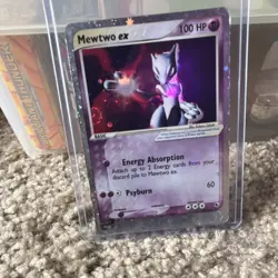 Mewtwo ex 100 HP Basic EX Holo Psychic Pokemon TCG English Katsura Tabata - Image 1