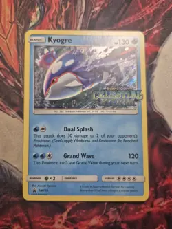 Kyogre SM129 (Prerelease) Holo Sun & Moon Celestial Storm Black Star Promo LP - Image 1