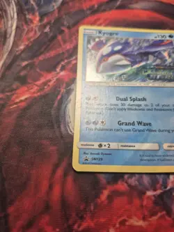 Kyogre SM129 (Prerelease) Holo Sun & Moon Celestial Storm Black Star Promo LP - Image 5