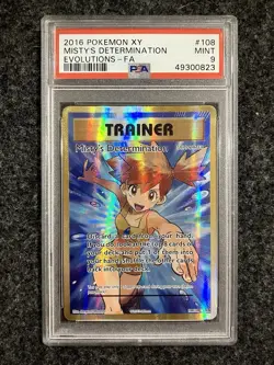 PSA 9 Misty's Determination 108/108 XY Evolutions Full Art Trainer Pokemon TCG - Image 1