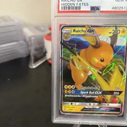2019 Pokemon Sun & Moon Hidden Fates Raichu GX #20 PSA 10 - Image 2