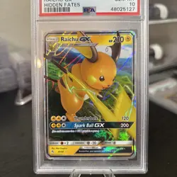 2019 Pokemon Sun & Moon Hidden Fates Raichu GX #20 PSA 10 - Image 4