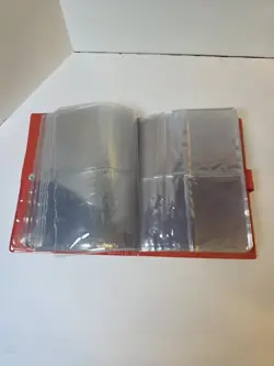 Vintage 1999 Pokemon Pikachu Red Binder TCG Album Snap Has Wear - Image 4