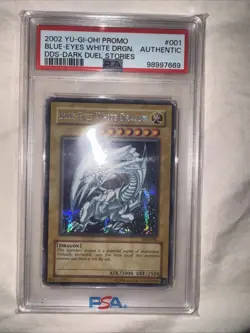 DDS-001 Blue Eyes White Dragon Yugioh Authentic Graded Dark Duel Stories - Image 1