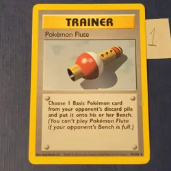 Pokemon Pokemon Flute 86/102 Base Set Regular Moderately Played *FREE SHIPPING* - Image 1