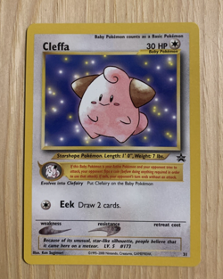 2001 CLEFFA BLACK STAR PROMO #31 POKEMON TCG NM - Image 1