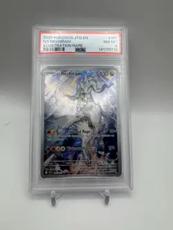 PSA 8 Pokemon TCG N's Reshiram Holo Card 167/159 - Image 1