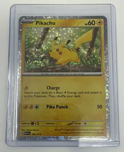 McDonald's 2024 Pokemon Pikachu Holo Card 002/015 Series - Image 1