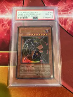 2004 Yugioh Dark Magician of Chaos IOC-065 PSA 10 Gem Mint Unlimited Print - Image 1