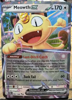 Pokemon TCG Meowth EX 062/088 Double Rare Perfect Order - Image 1