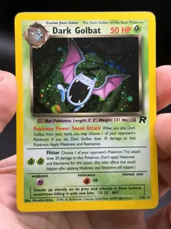 Dark Golbat Holo Rare 7/82 Unlimited Team Rocket Pokemon English NM - Image 3