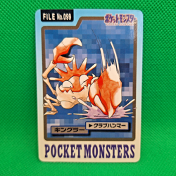 Kingler FILE No. 099 Bandai Carddass Series 3-4 Japanese Pokemon LP - Image 1