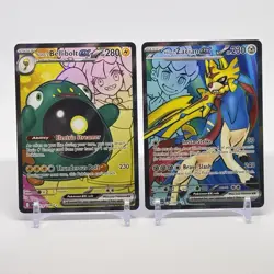 Pokemon ULTRA RARE FULL ART Lot of 2 Cards Iono's Bellibolt ex / Hop's Zacian ex - Image 1