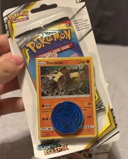 Sun & Moon Cosmic Eclipse Blister w/ Promo (Terrakion) Sealed Pokemon - Image 2