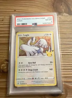 2021 POKEMON CELEBRATIONS #022 LUGIA PSA 8 - Image 1
