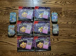 6 Pokemon Paldean Fates Tech Sticker Collection Blisters + 4 Galar Pals H24 Tins - Image 1
