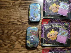 6 Pokemon Paldean Fates Tech Sticker Collection Blisters + 4 Galar Pals H24 Tins - Image 4