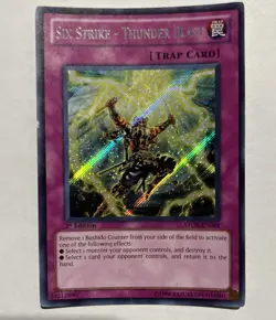 Yugioh Six Strike - Thunder Blast STOR-EN089 Secret Rare 1st Edition MP - Image 1