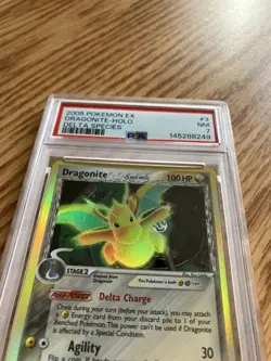 2005 Pokemon EX Delta Species Dragonite Holo #3 PSA 7 - Image 3